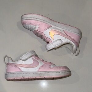 Classic Nike Kids Pink and White Sneakers